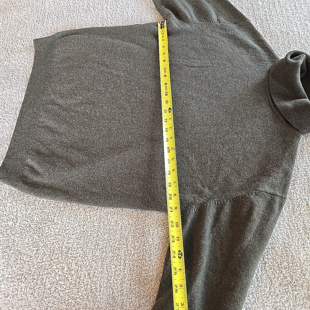 Cashmere Classics Turtleneck Sweater Green‎ Sz M 90% Cashmere 10% Wool - Picture 7 of 12